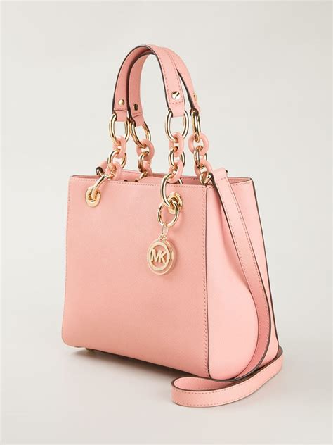 pink and rose gold michael kors bag backpack|Michael Kors pink purse small.